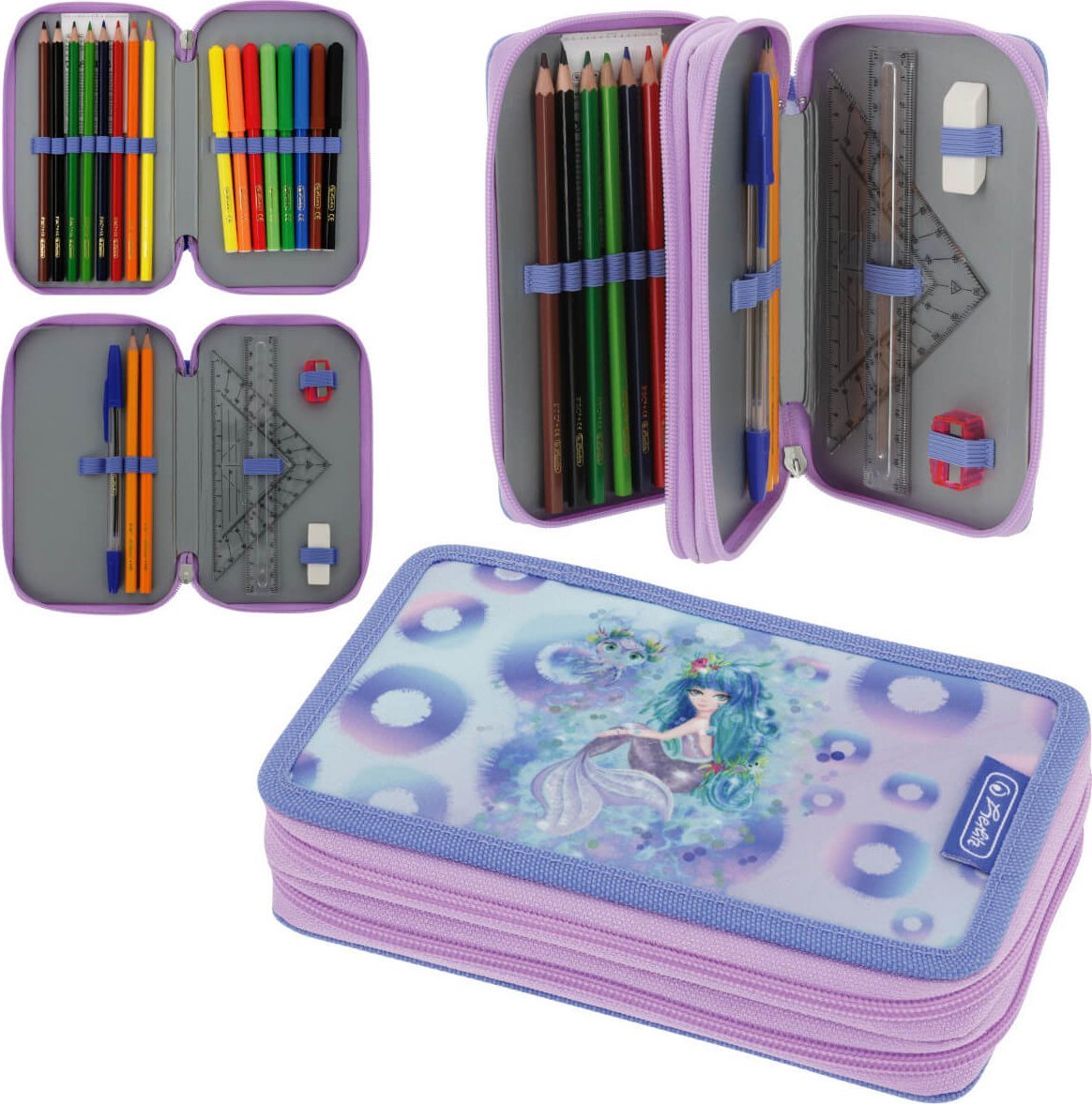Piórnik Herlitz Piórnik podwójny z wyposażeniem 23el młodzieżowy Mystic Mermaid HERLITZ