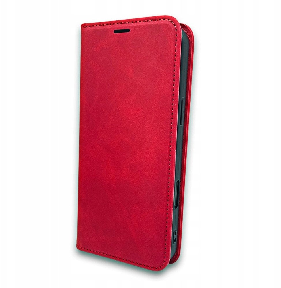 Kabura magneto Suede do Samsung Galaxy A52 4G / A52 5G / A52S 5G czerwony