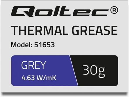Pasta termoprzewodząca Qoltec Grey 30g (51653)