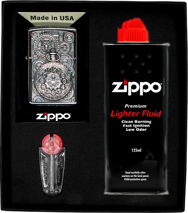 Zestaw ZIPPO Zapalniczka POCKET WATCH Prezentowy No1