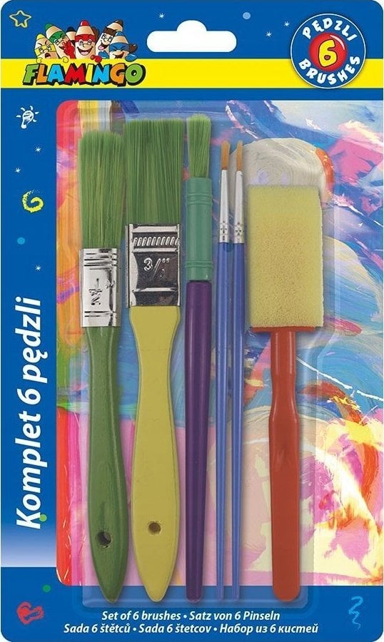 KAEM Zestaw pędzli i pędzli g±bkowych 6szt