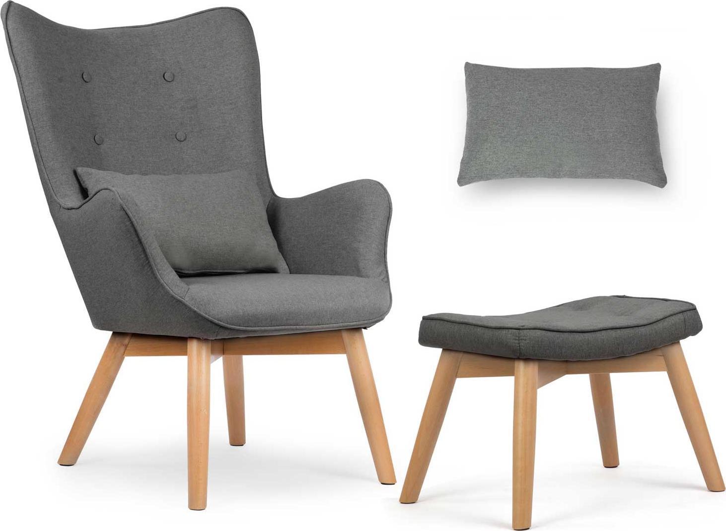 Sofotel Fotel uszak z podnóżkiem Sofotel Norse szary