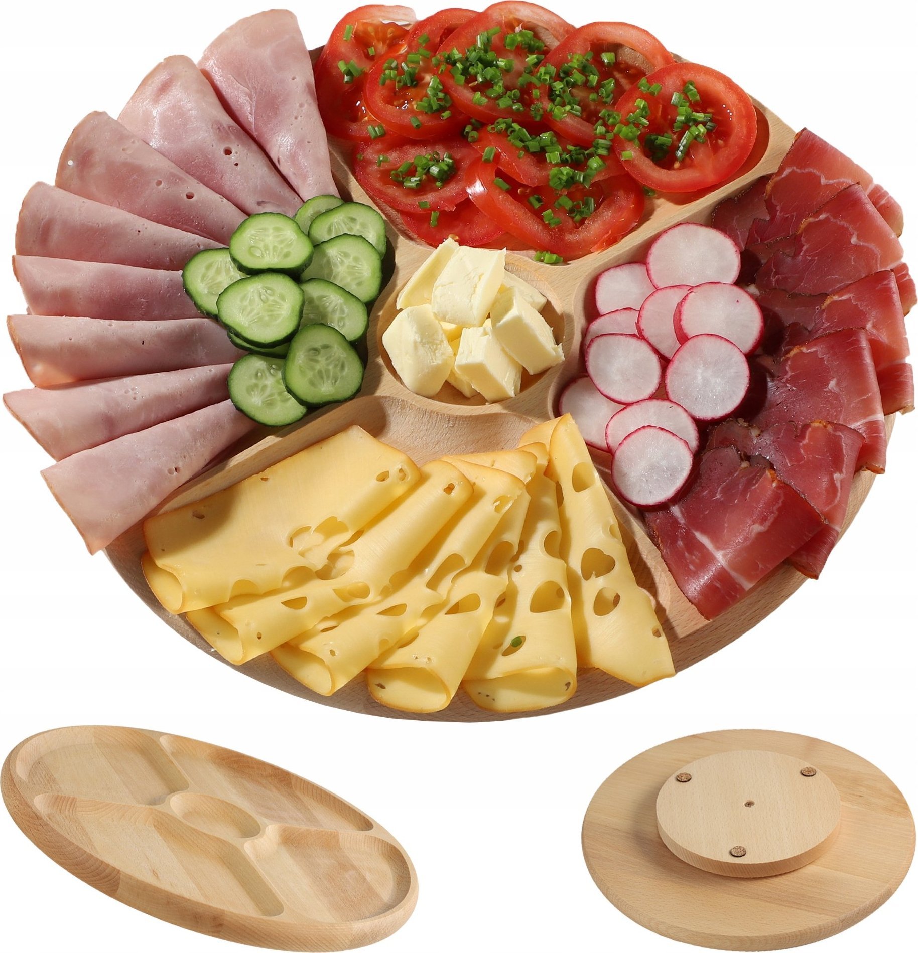 Kadax Kadax Deska Obrotowa do Serów Przekąsek Taca 4-Kom