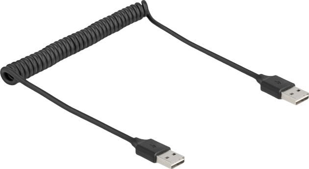 Kabel USB Delock USB-A - USB-A 0.8 m Czarny (90124)
