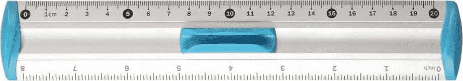 Tetis Linijka 20cm aluminiowa niebieska TETIS, cena za 1szt.
