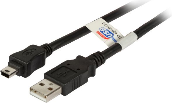Kabel USB EFB USB-A - miniUSB 1.8 m Czarny (K5251SW.1,8)