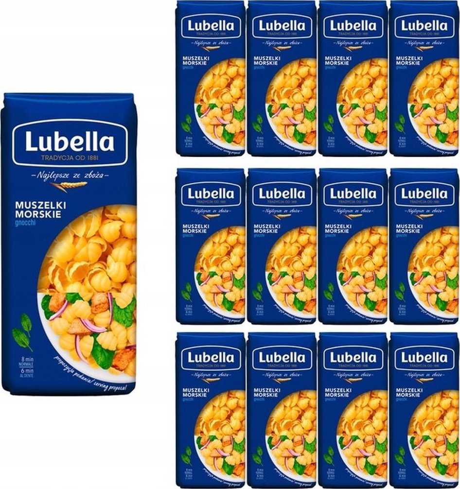 Lubella Lubella Makaron muszelki morskie 400 g x 12 sztuk