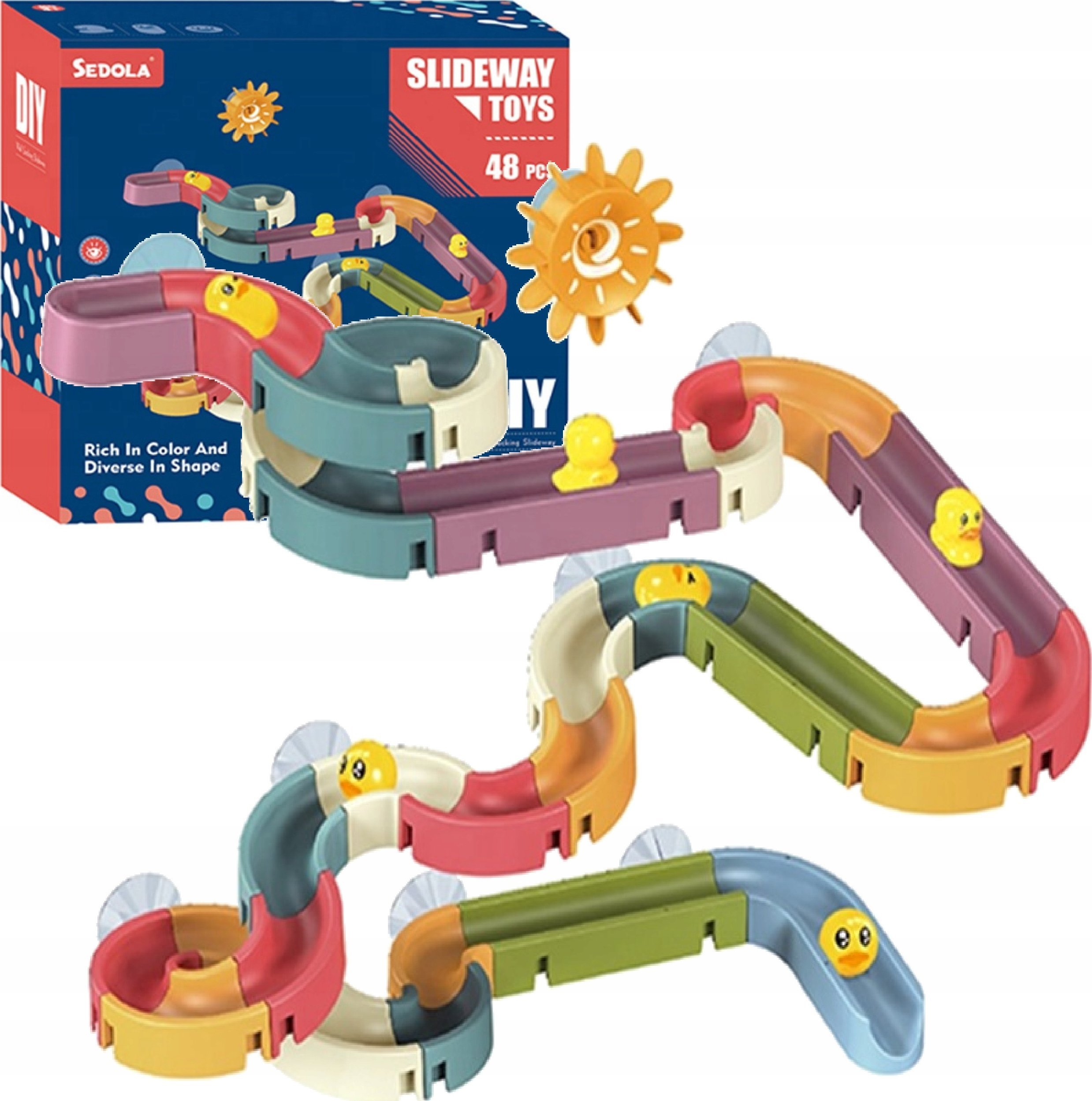 Zabawka do kąpieli tor zjeżdżalnia kaczka 8366-25A