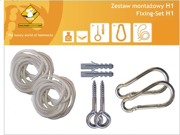 Koala Zestaw montażowy H1_1 do hamaków, biały (koala/zh1_1_16)