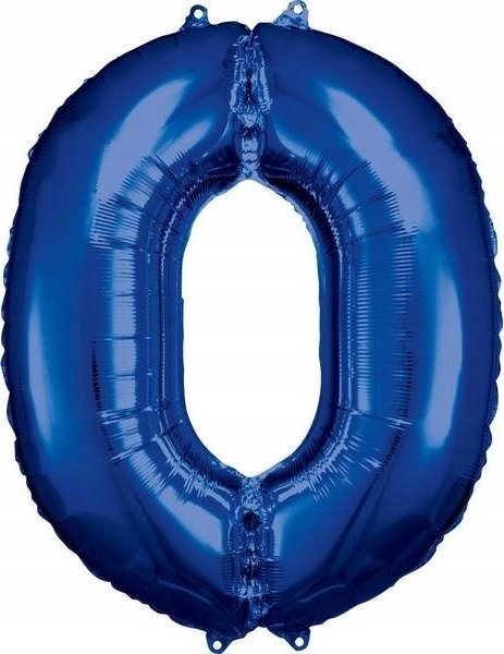 AMSCAN Balon foliowy duża cyfra 0 niebieski 70x86cm 9907274
