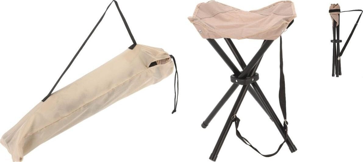 Redcliffs KRZESEŁKO WĘDKARSKIE TURYSTYCZNE TABOREK SKŁADANY 33X33X40CM KREMOWE