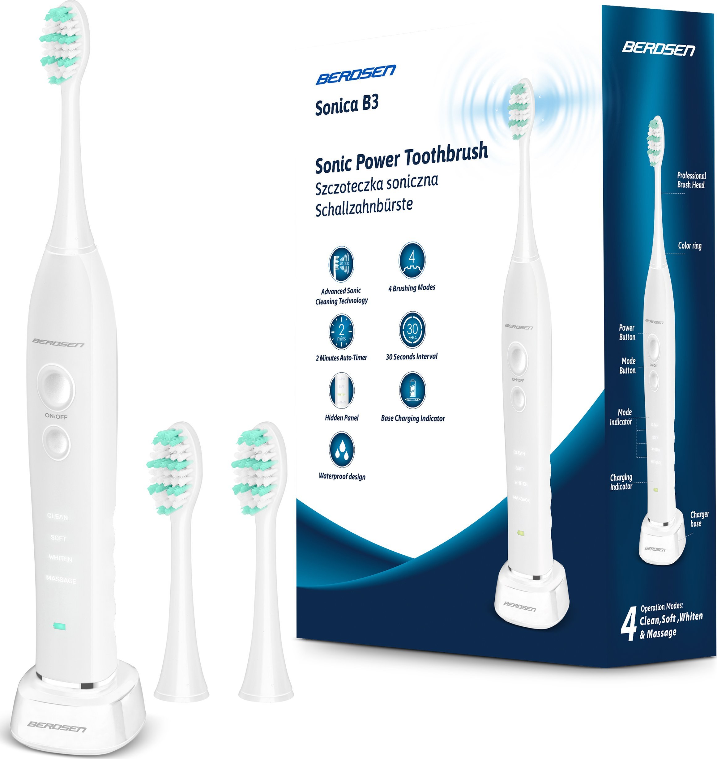 Szczoteczka Berdsen Sonica B3 Biała