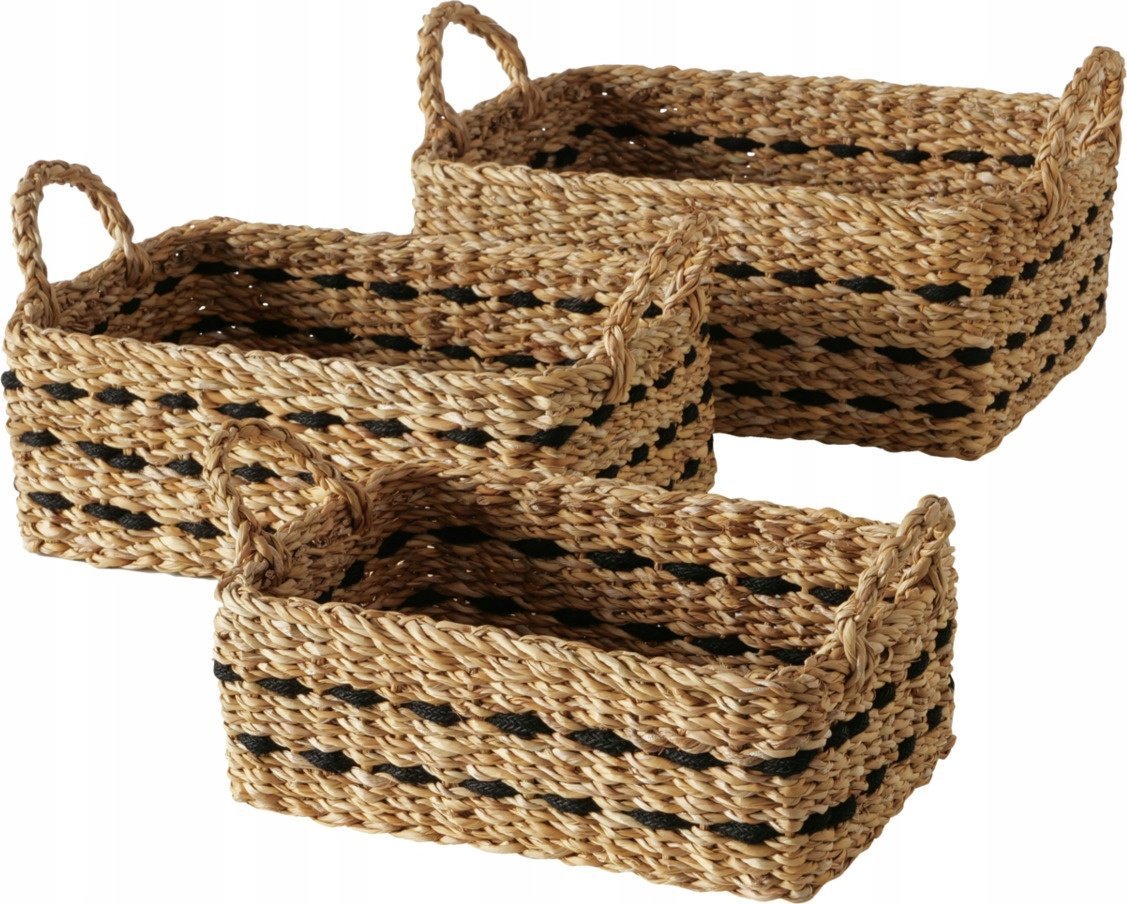 Zestaw koszy plecionych BOKAR, 3 szt.
