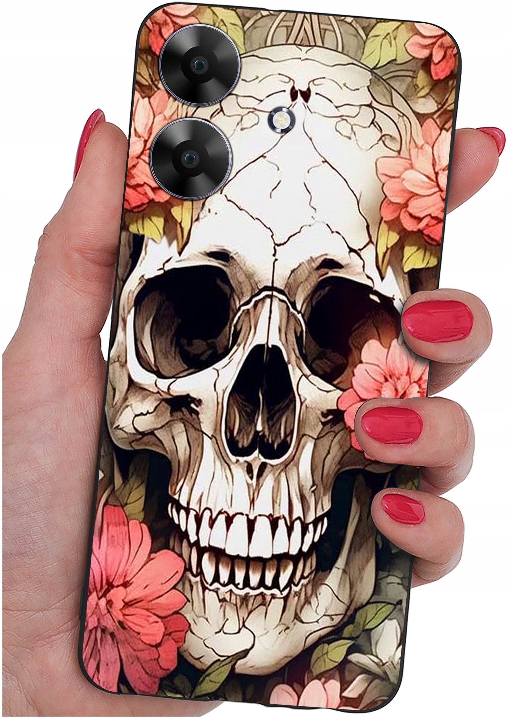 ETUI do Realme Note 60 CASE WZORY | SILIKONOWE MATT CASE + SZKŁO 9H