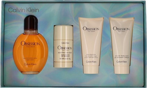 CALVIN KLEIN Obsession Men EDT 125ml + Sztyft 75g + ASB 100ml + SG 100ml