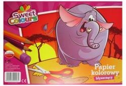 KOMA-PLAST Zeszyt papierĂłw kolorowych A4 bĹ‚yszczÄ…cy