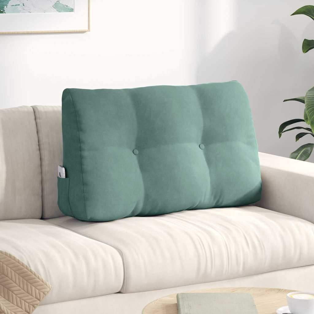 vidaXL Poduszka na plecy Zielony morski 80 x 24 x 50 cm Aksamit