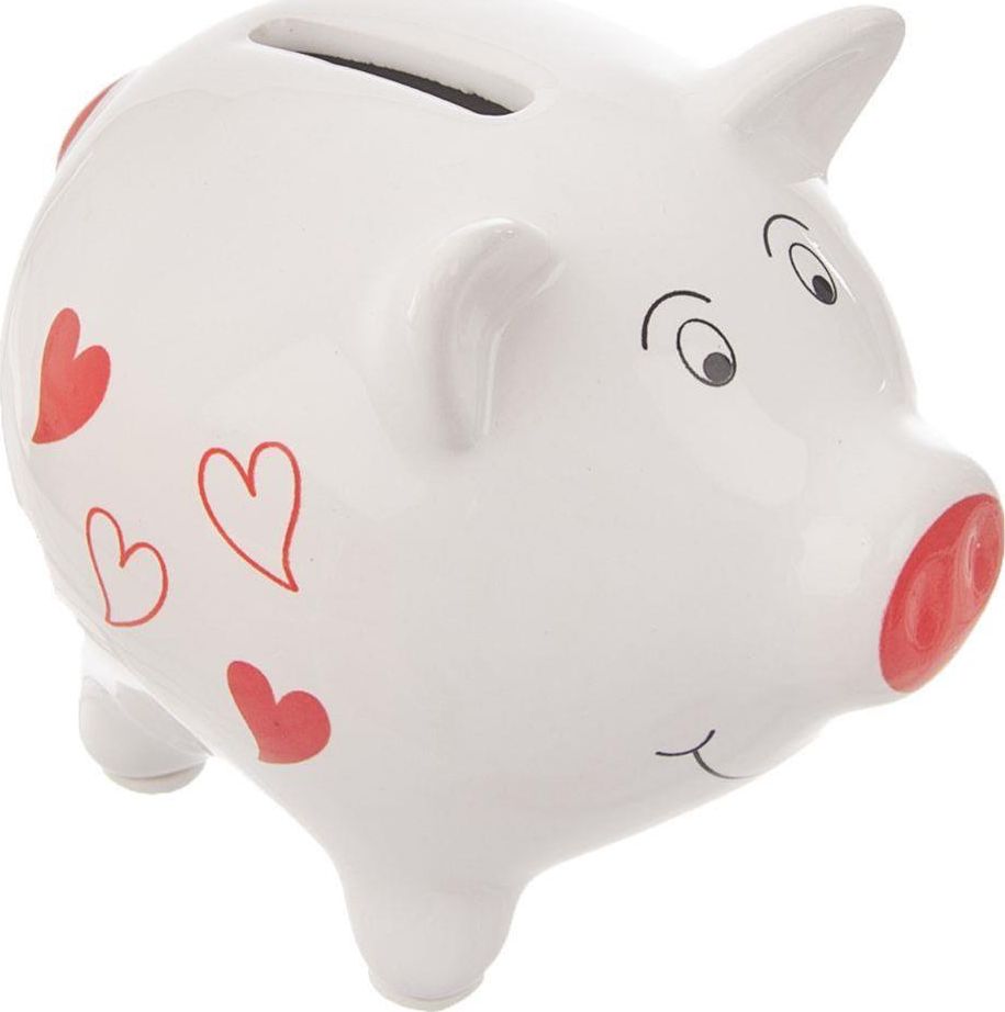 Orion Skarbonka ceramiczna świnka koniczyna 10 cm