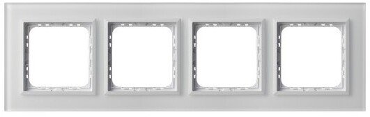 SONATA Ramka poczwórna białe szkło szronione R-4RGC/78/00
