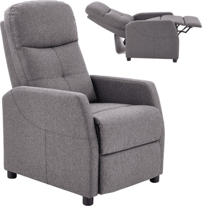 Halmar Fotel Rozkładany z Podnóżkiem Wypoczynkowy FELIPE Szary