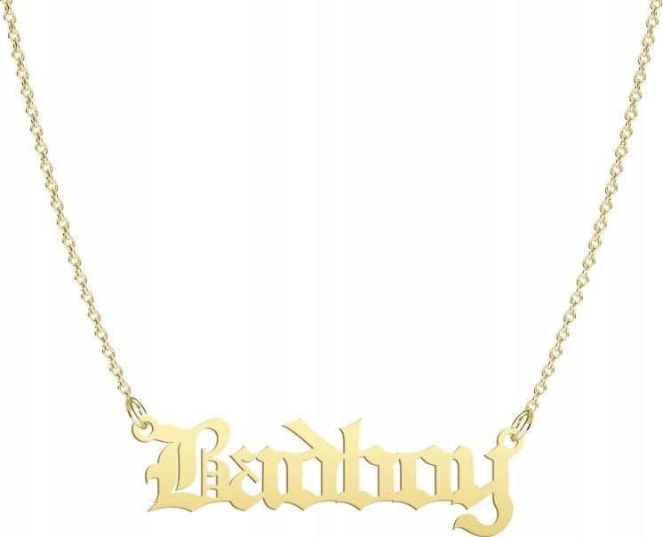 Radziszewska Jewellery Pozłacany Naszyjnik BAD BOY DEDYKACJA