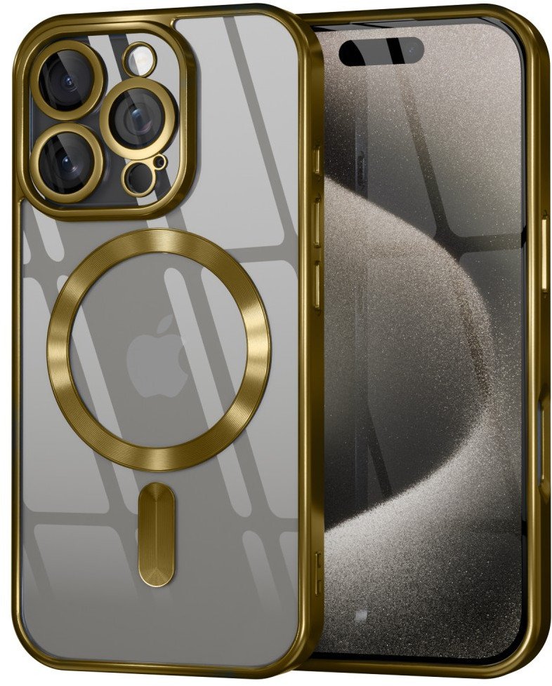 Etui Supero do iPhone 16 Pro MagSafe, przezroczysto-czarne