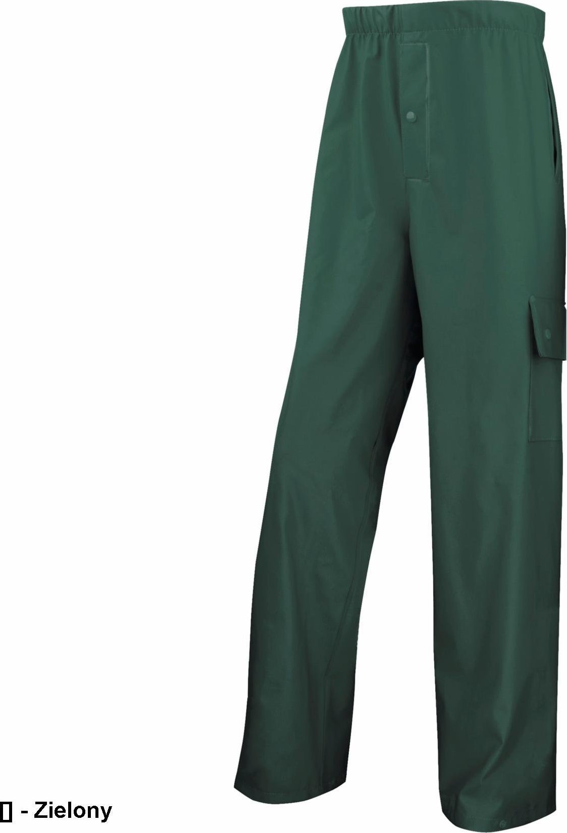 Delta Plus 850PAN - SPODNIE PRZECIWDESZCZOWE Z POLIESTRU POWLEKANEGO POLIURETANEM - zielony 2XL