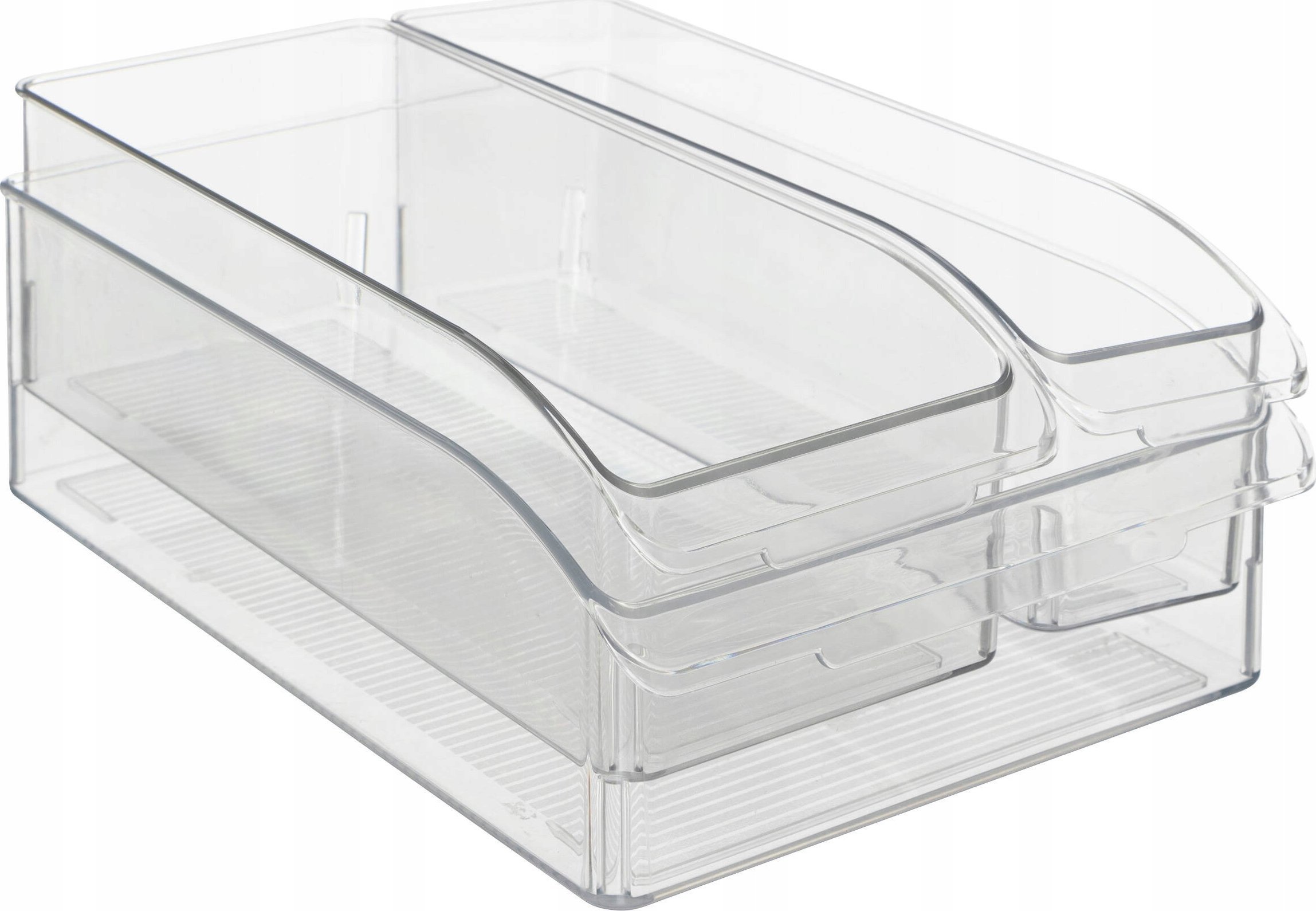 Zestaw 3 organizerów do lodówki SMART FRIDGE, 3 pojemniki