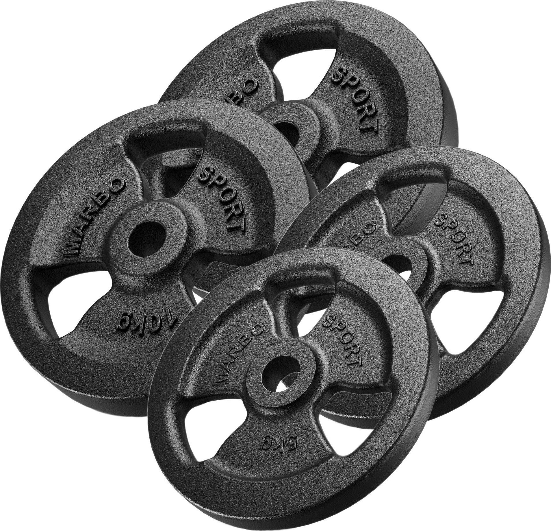 Zestaw obciążeń żeliwnych kierownica 30 kg / 2 x 10 kg + 2 x 5 kg - Marbo Sport