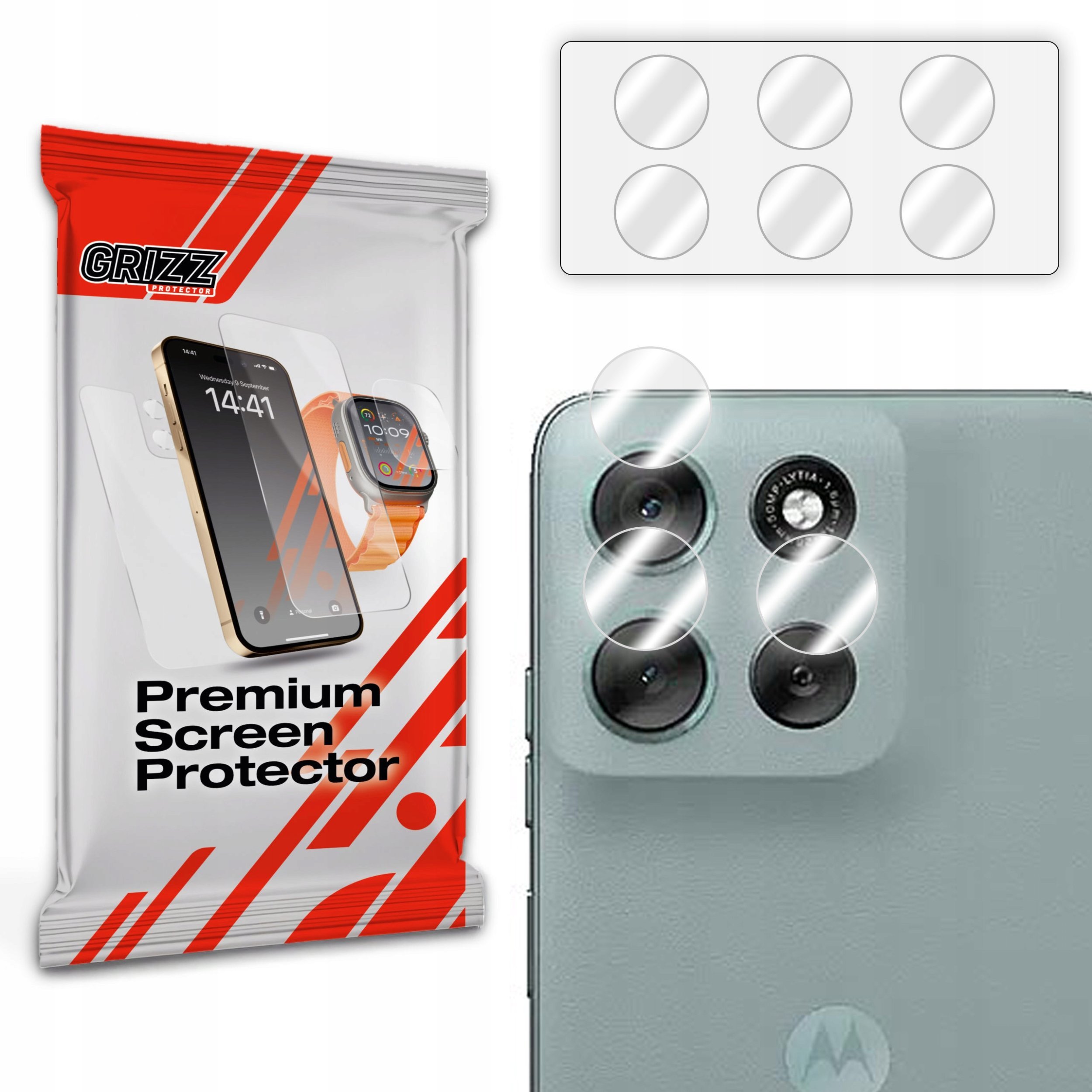 Szkło na aparat GrizzGlass HybridGlass Camera do Motorola Moto G56