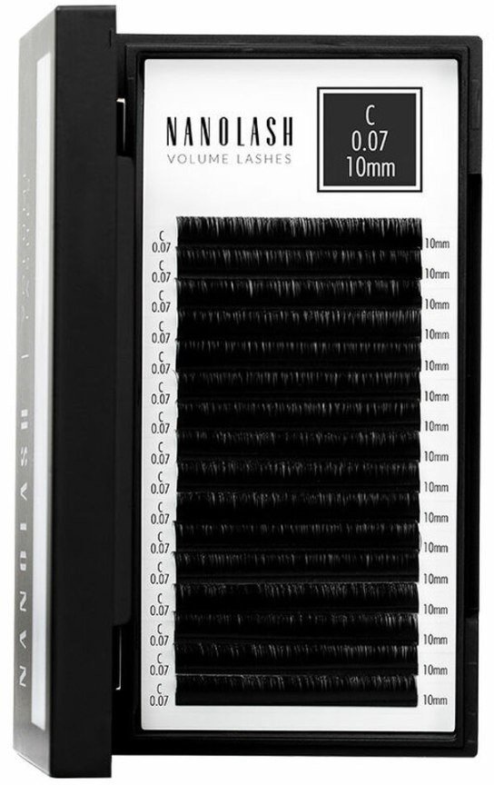 Zestaw sztuczne rzęsy Nanolash VOLUME LASHES Doczepy 10 mm