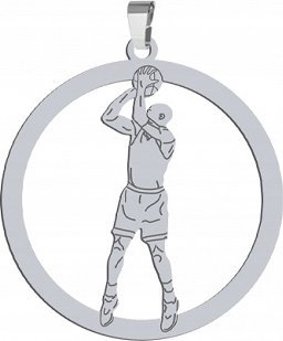 Radziszewska Jewellery Srebrna Zawieszka Koszykówka GRAWER DEDYKACJA