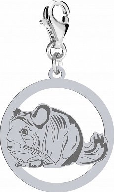 Radziszewska Jewellery Charms Srebrny Szynszyla Karabińczyk Srebro 925 Dedykacja Prezent