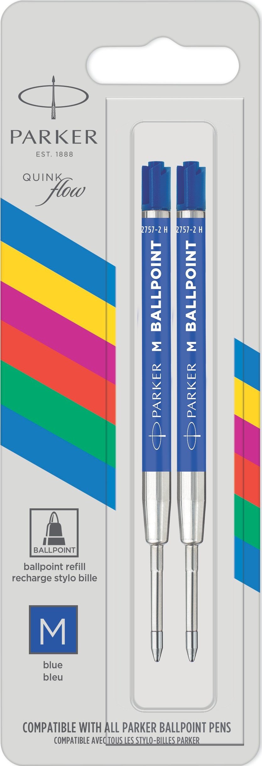 Parker 1x2 Parker Quinkflow Basic Ballpoint Pen Refill M blue