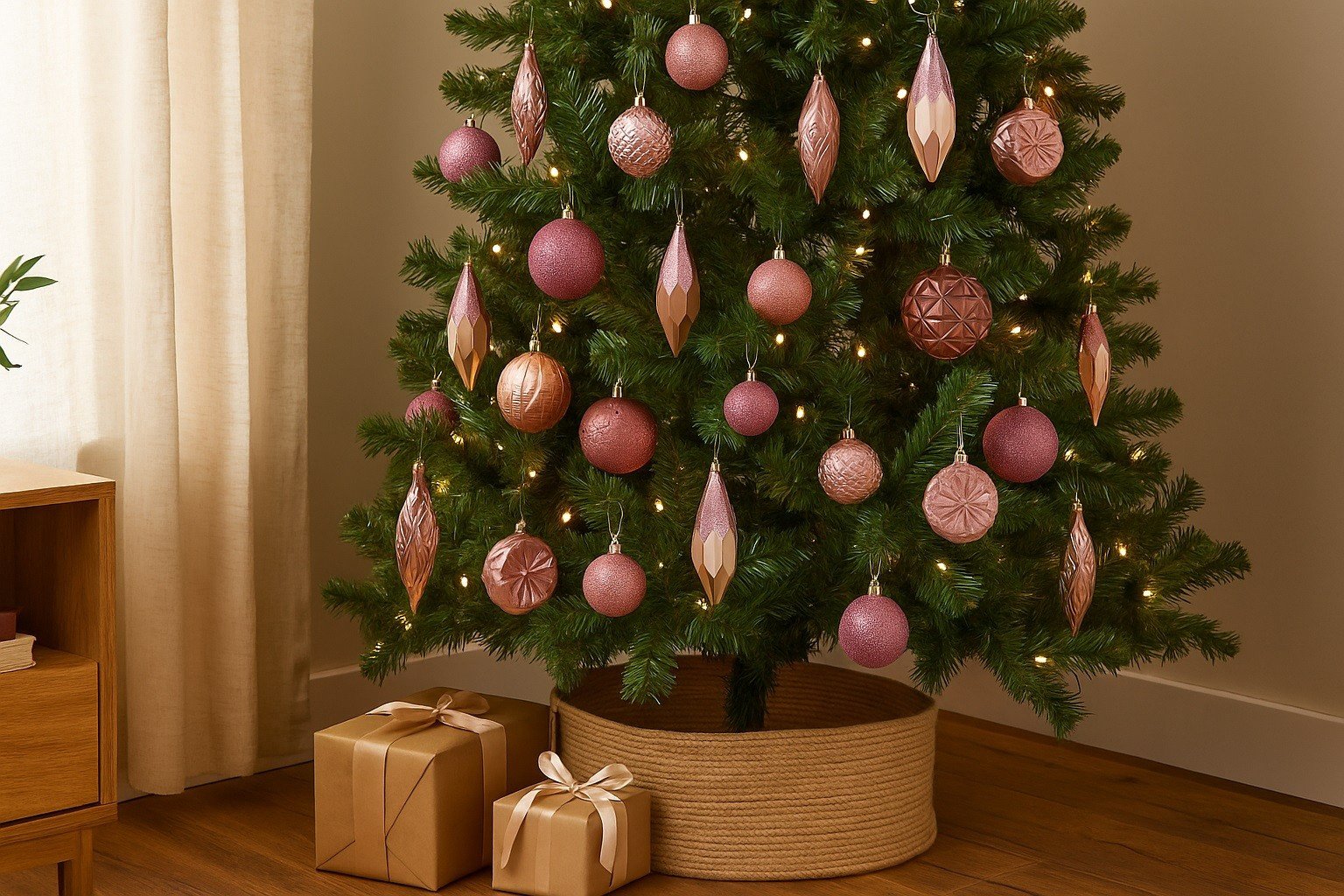 Ewax Komplet 16 bombek plastikowych różnorodnych burgund