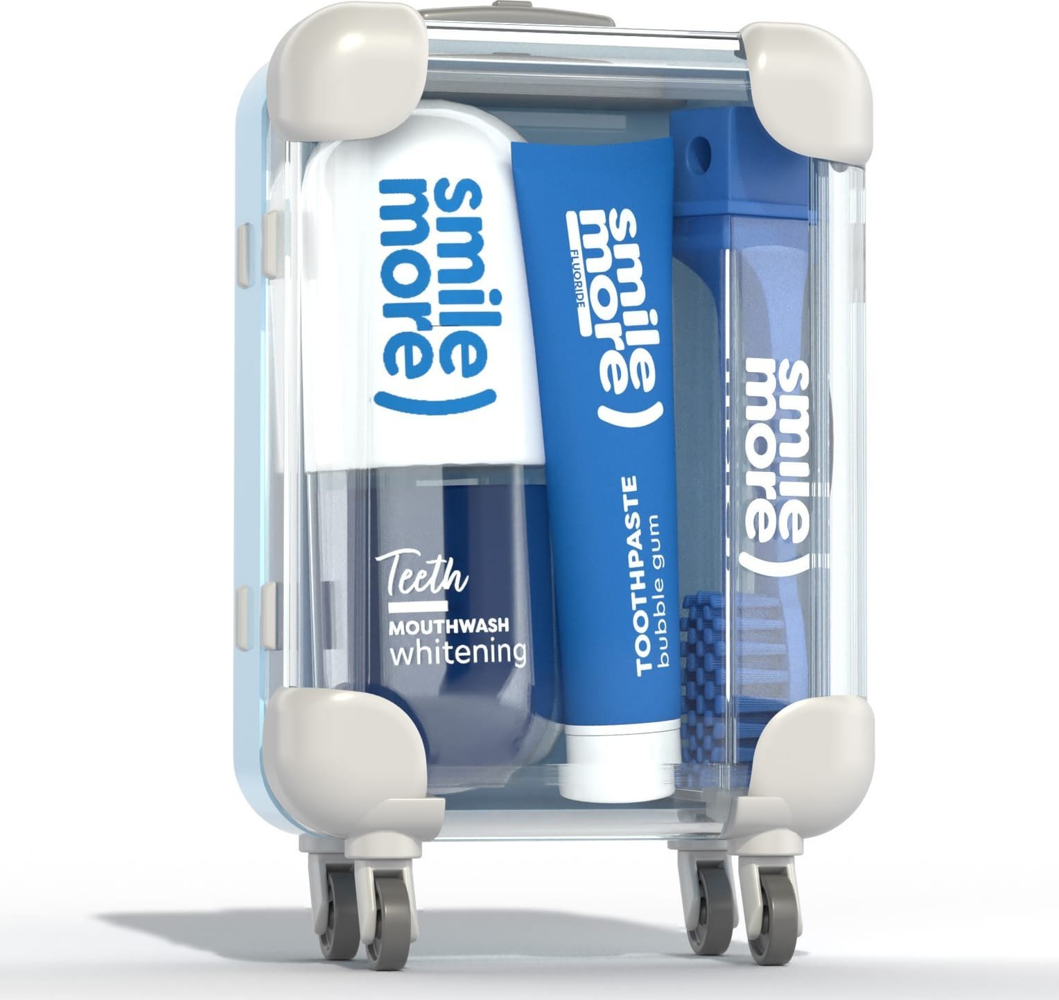 HiSkin HISKIN Travel Size Zestaw DENTAL - pasta do zębów + płyn do płukania + składana szczoteczka