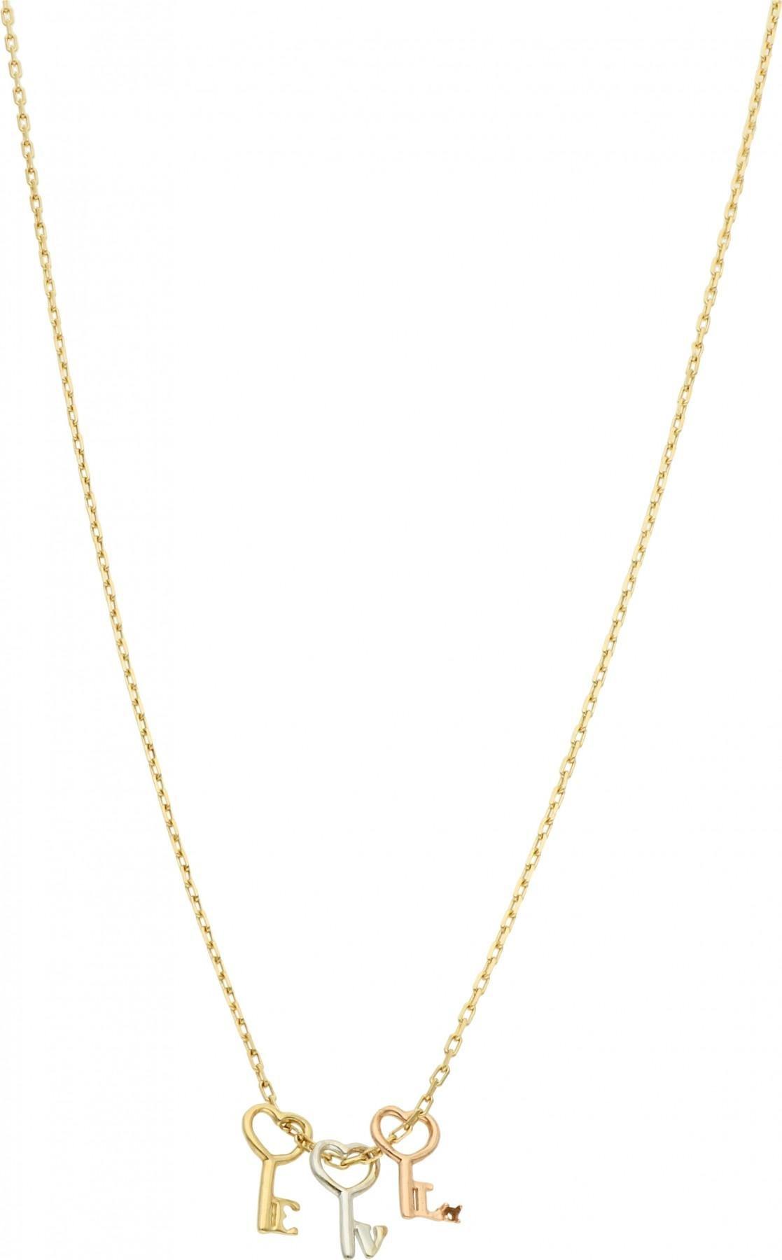 Rosanto Złota celebrytka z kluczykami 45 cm 585 14k