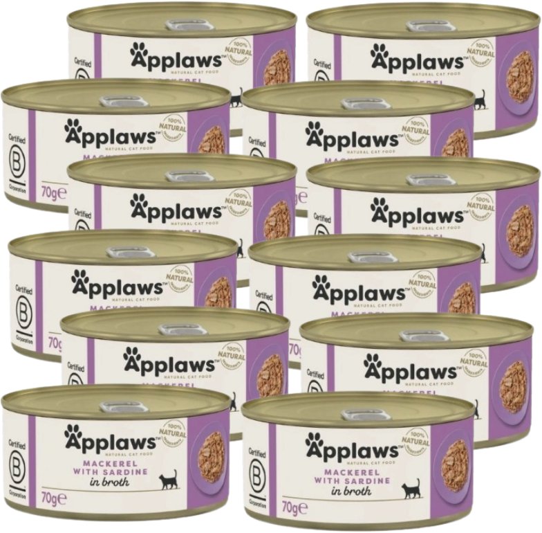 Applaws Cat Makrela i sardynki 12x70g PUSZKA