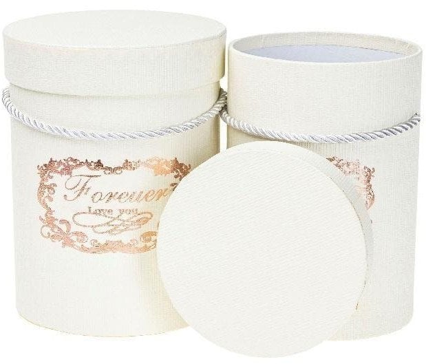 Pudełko Flower Box 2szt kremowy ROZETTE