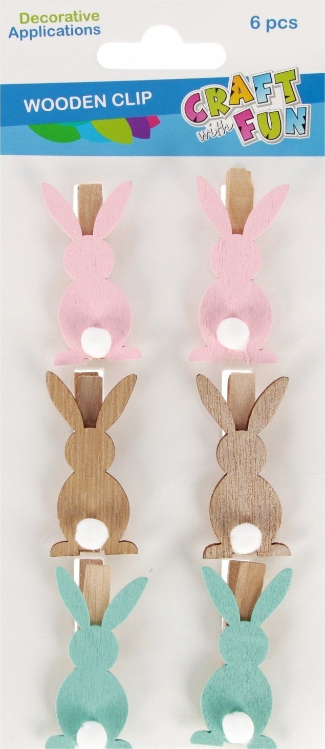 OZDOBA DEK DREW SPINACZ KROLIK 6SZT POMP CF12/14