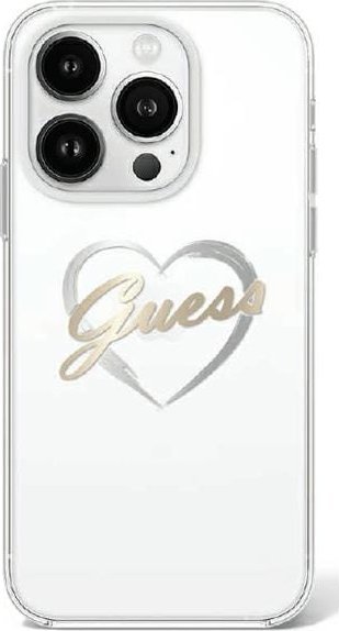 Guess GUHCP16LHCHGSPT iPhone 16 Pro 6.3" przeźroczysty/transparent hardcase IML Heart