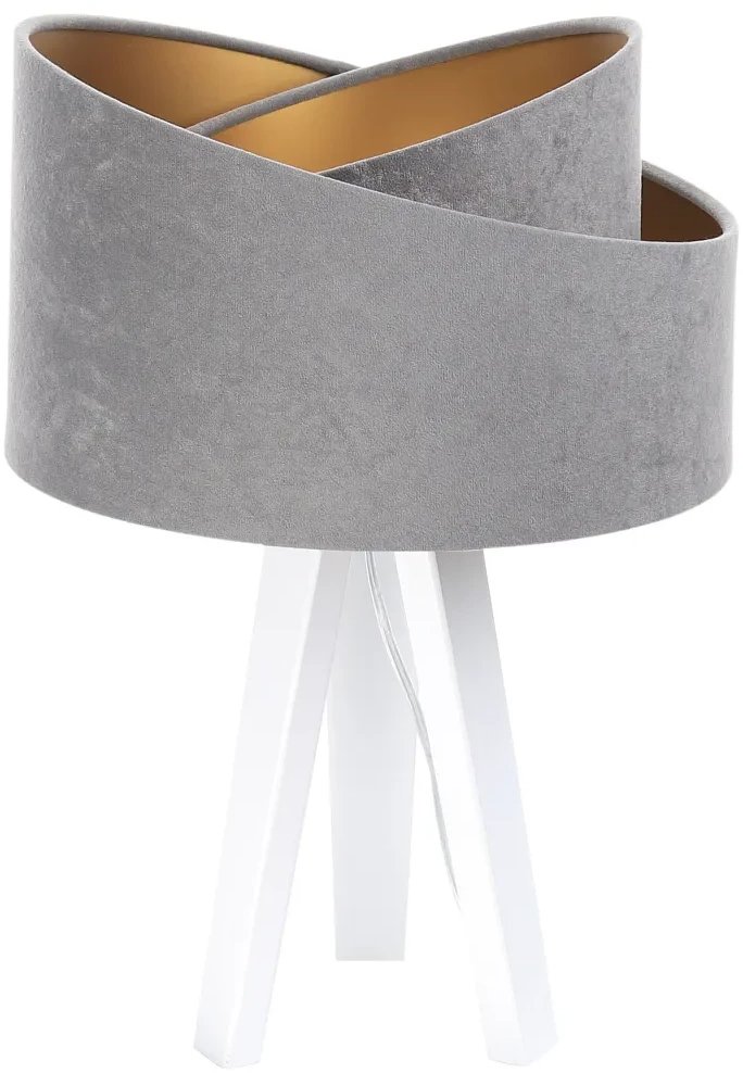 Lampa stołowa GEMSTONE szara/złota/biała BPS KONCEPT