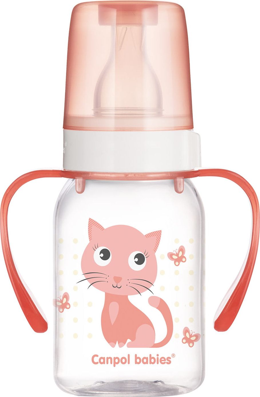 Canpol Butelka 120 ml z uchwytami Kotek 11/823 Canpol babies