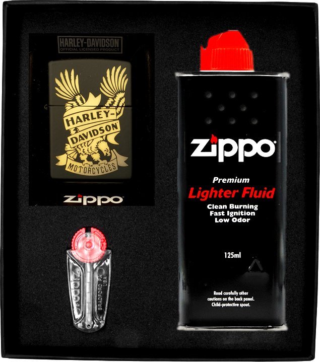 Zestaw ZIPPO Zapalniczka HARLEY DAVIDSON EAGLE Prezentowy No1