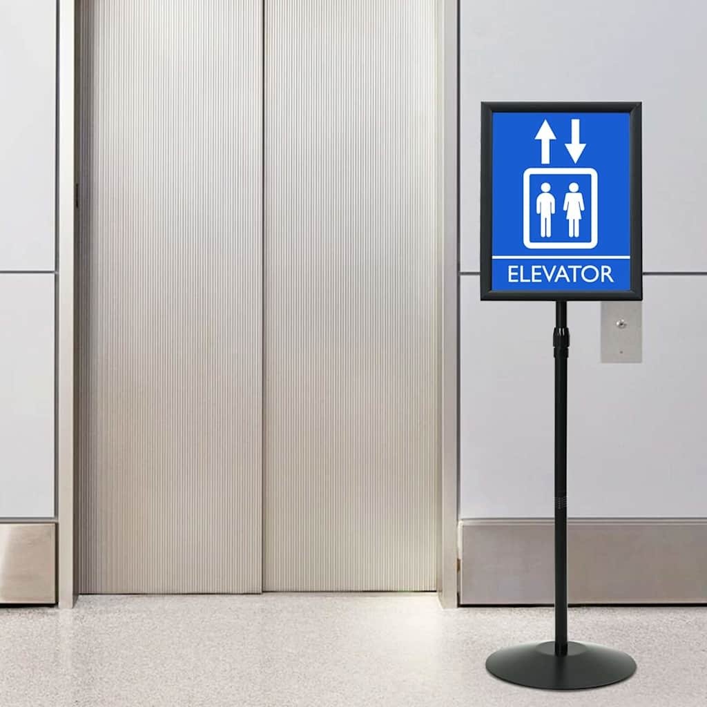 vidaXL Stojak na plakaty Czarny Aluminium i PVC