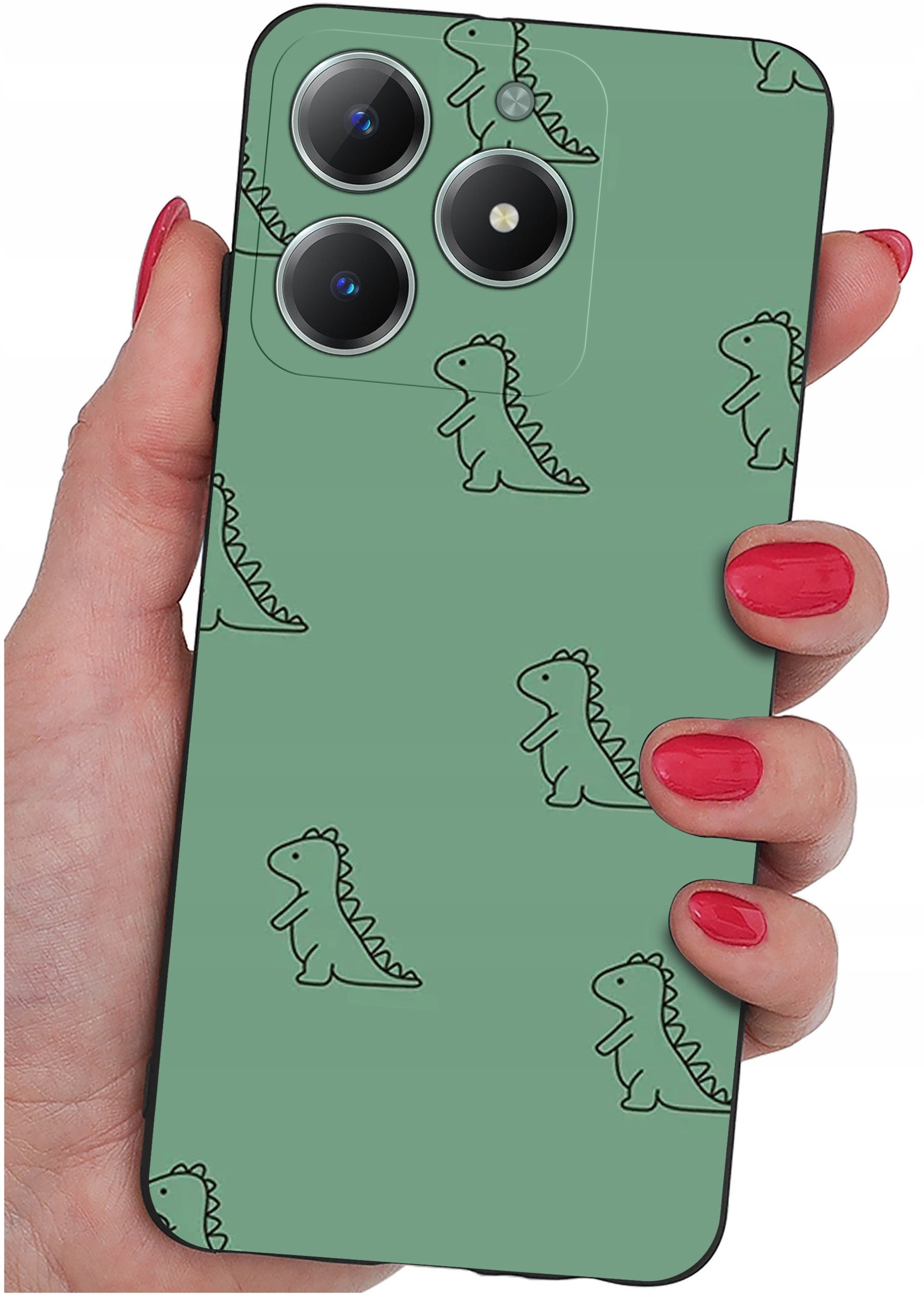 Etui do Realme C61 | C63 WZORY |SILIKONOWE MATT CASE + SZKŁO 9H