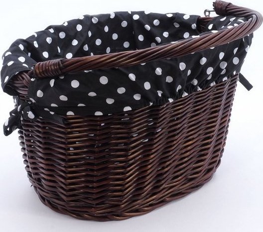 Wnuk Kosz rowerowy Wenge Clik (Wkład/Grochy)