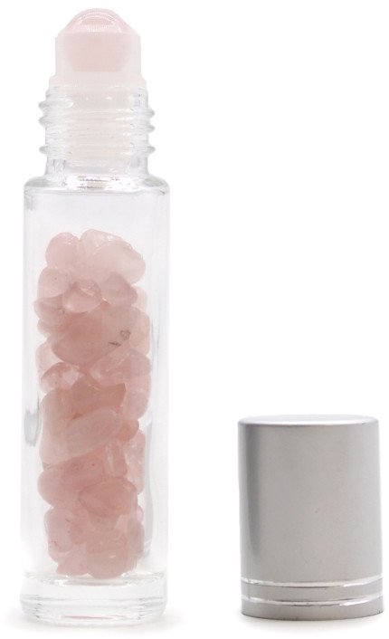 Butelka na olejek - Kwarc Różowy