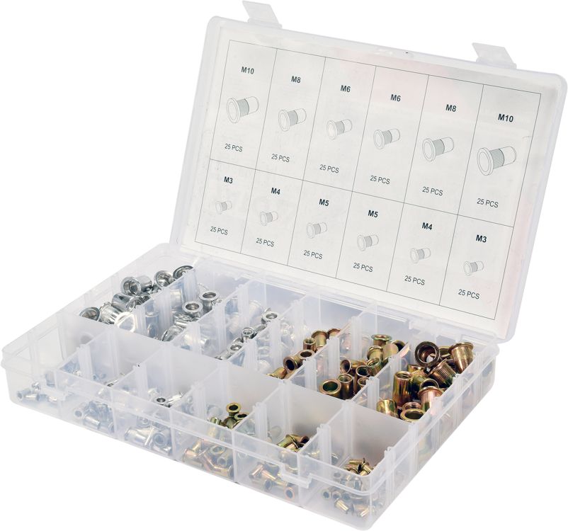 Yato Zestaw nitonakrętek stalowych i aluminiowych M3 - M10 300szt. (YT-36480)