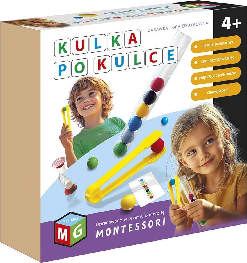 MONTESSORI GRA I ZABAWKA EDUKACYJNA - KULKA PO KULCE